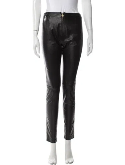 Pre-owned Versace Vintage Skinny Leg Pants In Black