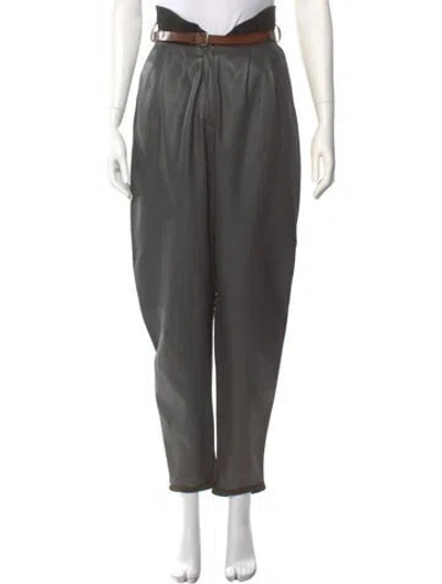 Pre-owned Versace Vintage Skinny Leg Pants In Gray