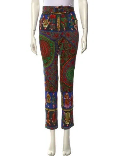 Pre-owned Versace Vintage Skinny Leg Pants In Multi