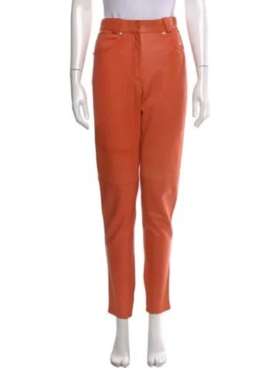 Pre-owned Versace Vintage Skinny Leg Pants In Orange