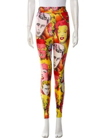 Pre-owned Versace Vintage Skinny Leg Pants In Red