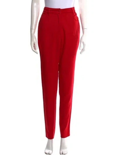 Pre-owned Versace Vintage Skinny Leg Pants In Red