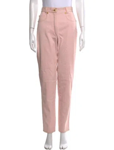 Pre-owned Versace Vintage Straight Leg Jeans In Pink