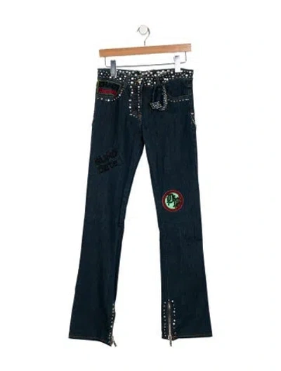 Pre-owned Versace Vintage Straight Leg Jeans W/ Tags In Blue
