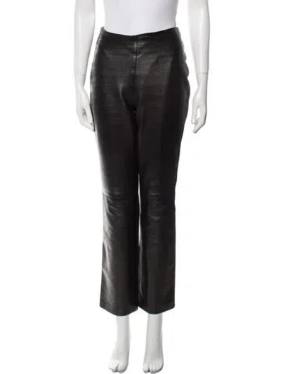 Pre-owned Versace Vintage Straight Leg Pants In Black