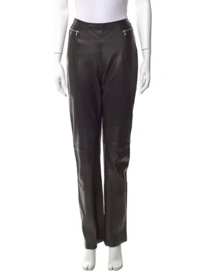 Pre-owned Versace Vintage Straight Leg Pants In Black