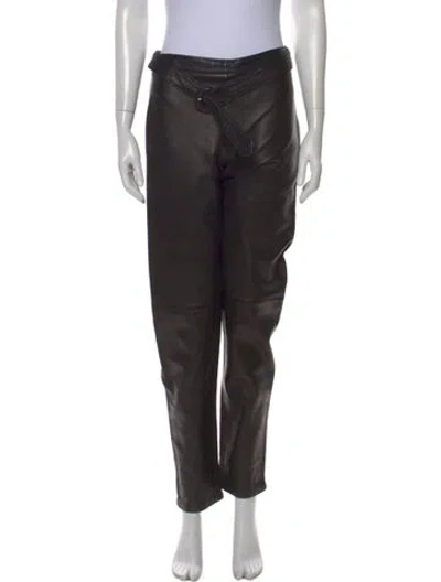 Pre-owned Versace Vintage Straight Leg Pants In Black
