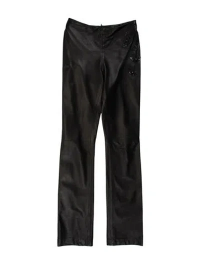 Pre-owned Versace Vintage Straight Leg Pants In Black