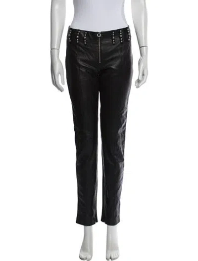 Pre-owned Versace Vintage Straight Leg Pants In Black