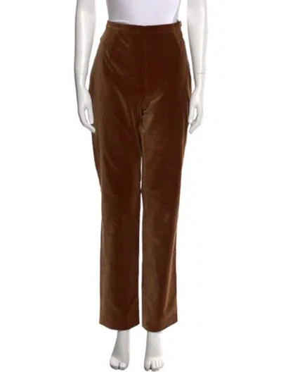 Pre-owned Versace Vintage Straight Leg Pants In Brown