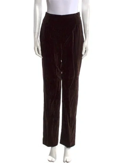 Pre-owned Versace Vintage Straight Leg Pants In Brown