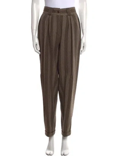 Pre-owned Versace Vintage Straight Leg Pants In Brown