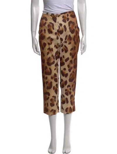 Pre-owned Versace Vintage Straight Leg Pants In Brown