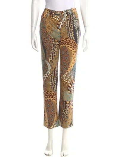 Pre-owned Versace Vintage Straight Leg Pants In Brown