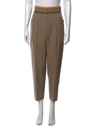 Pre-owned Versace Vintage Straight Leg Pants In Brown