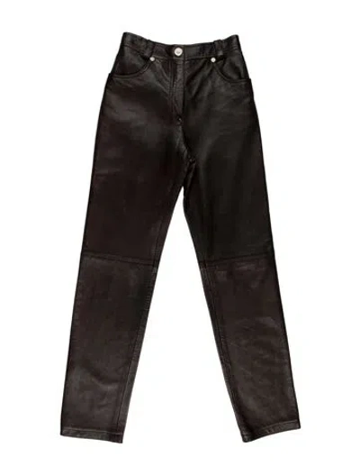 Pre-owned Versace Vintage Straight Leg Pants In Gray
