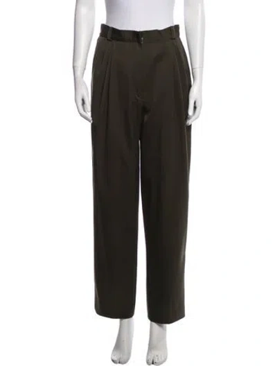 Pre-owned Versace Vintage Straight Leg Pants In Green