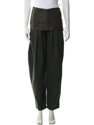 Pre-owned Versace Vintage Straight Leg Pants In Green