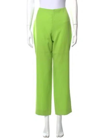 Pre-owned Versace Vintage Straight Leg Pants In Green