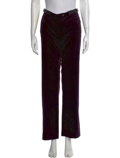 Pre-owned Versace Vintage Straight Leg Pants In Purple