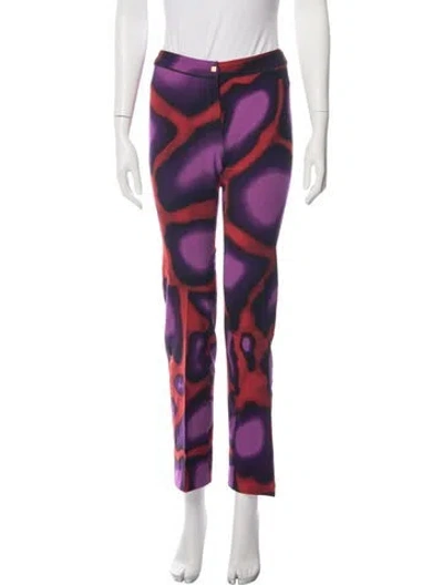 Pre-owned Versace Vintage Straight Leg Pants In Purple