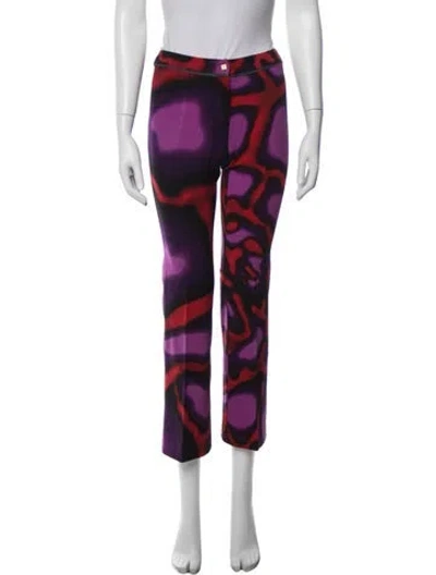 Pre-owned Versace Vintage Straight Leg Pants In Purple