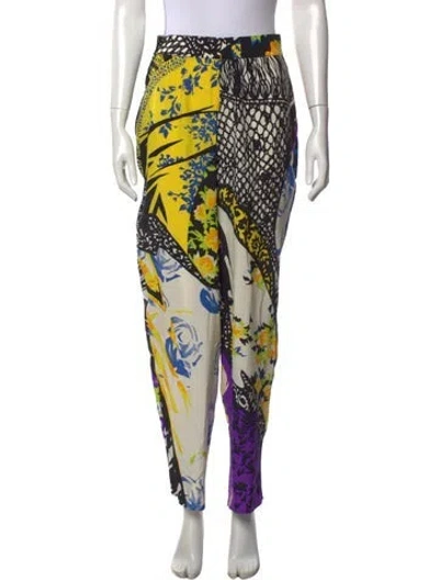 Pre-owned Versace Vintage Straight Leg Pants In Purple