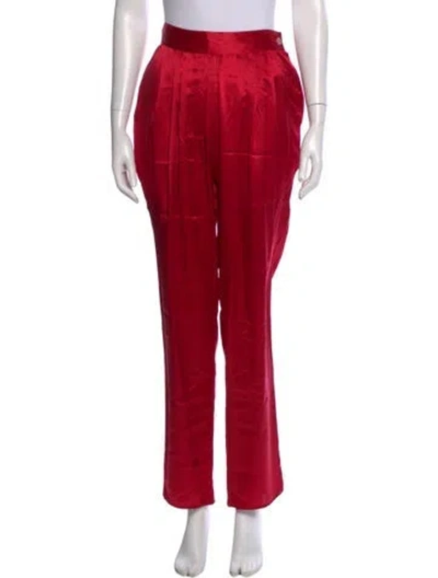 Pre-owned Versace Vintage Straight Leg Pants In Red