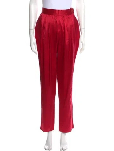Pre-owned Versace Vintage Straight Leg Pants In Red