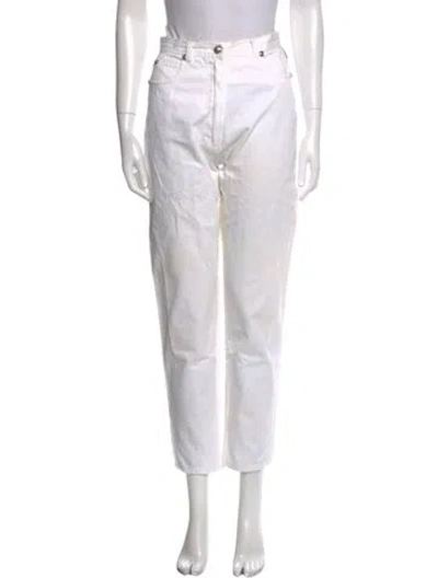 Pre-owned Versace Vintage Straight Leg Pants In White