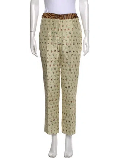 Pre-owned Versace Vintage Straight Leg Pants In Yellow