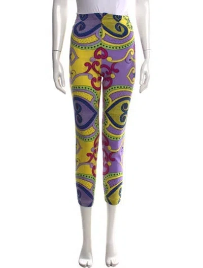 Pre-owned Versace Vintage Straight Leg Pants In Yellow