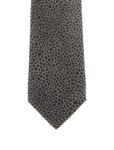 Pre-owned Versace Vintage Tie In Black/grey
