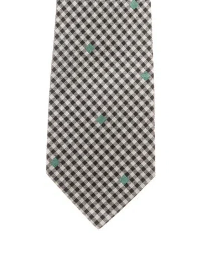 Pre-owned Versace Vintage Tie In Black/white