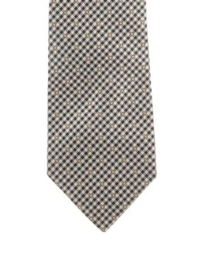 Pre-owned Versace Vintage Tie In Black/white