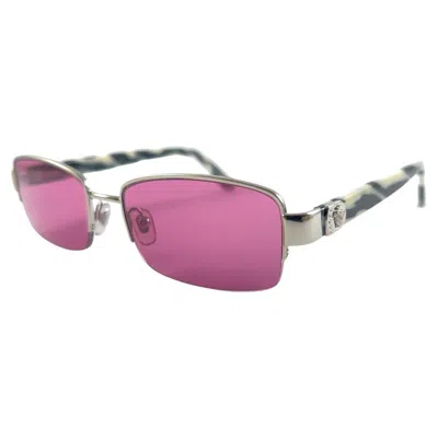 Pre-owned Versace Vintage  Mod 1185b Half Frame Grey Frame Sunglasses 2000's Made In Italy In Gray