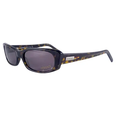 Pre-owned Versace Vintage  Mod 4007 Sleek Tortoise Frame Sunglasses 1990's Made In Italy In Gray