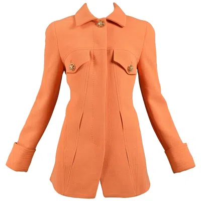 Pre-owned Versace Vintage  Orange Blazer Jacket 1991