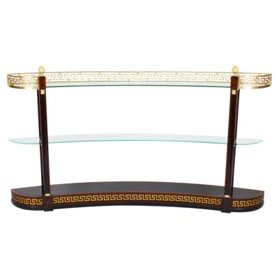 Pre-owned Versace Vintage  Ormolu Mounted Curved Glass Display Unit 20th Century In Brown