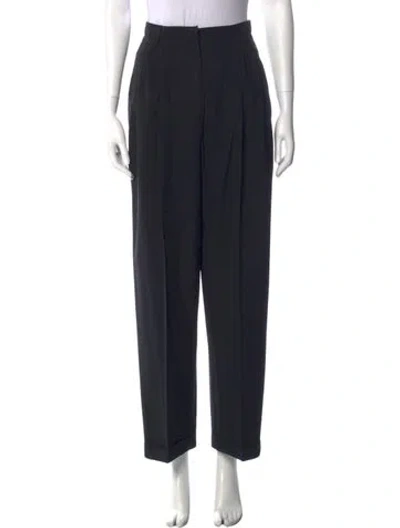 Pre-owned Versace Vintage Wide Leg Pants In Black