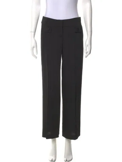 Pre-owned Versace Vintage Wide Leg Pants In Black