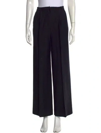 Pre-owned Versace Vintage Wide Leg Pants In Black