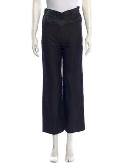 Pre-owned Versace Vintage Wide Leg Pants In Black