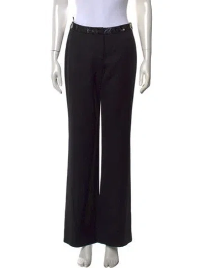 Pre-owned Versace Vintage Wide Leg Pants In Black