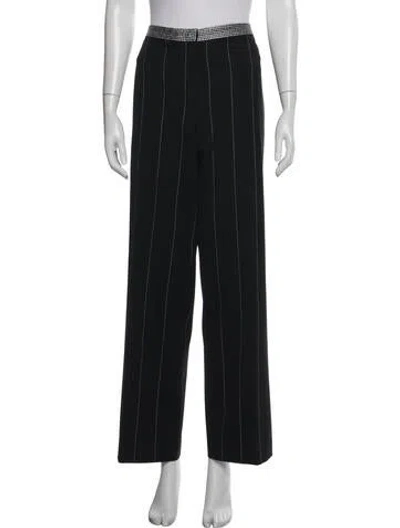Pre-owned Versace Vintage Wide Leg Pants In Black