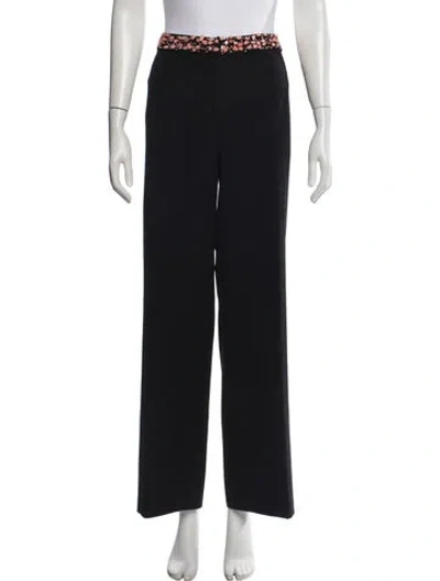 Pre-owned Versace Vintage Wide Leg Pants In Black
