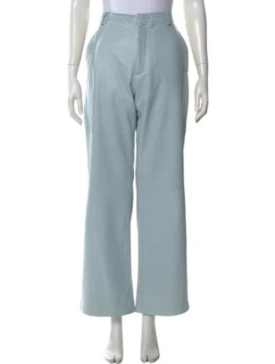 Pre-owned Versace Vintage Wide Leg Pants In Blue