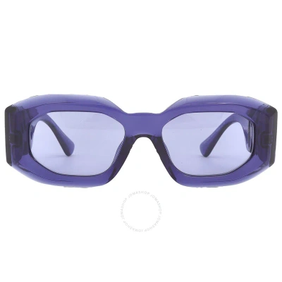Versace Violet Irregular Men's Sunglasses Ve4425u 54191a 54 In Purple / Violet