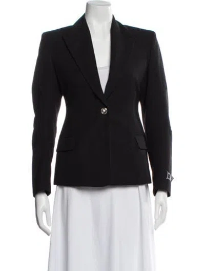 Pre-owned Versace Virgin Wool Blazer In Black