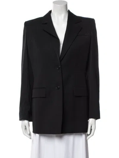 Pre-owned Versace Virgin Wool Blazer In Black